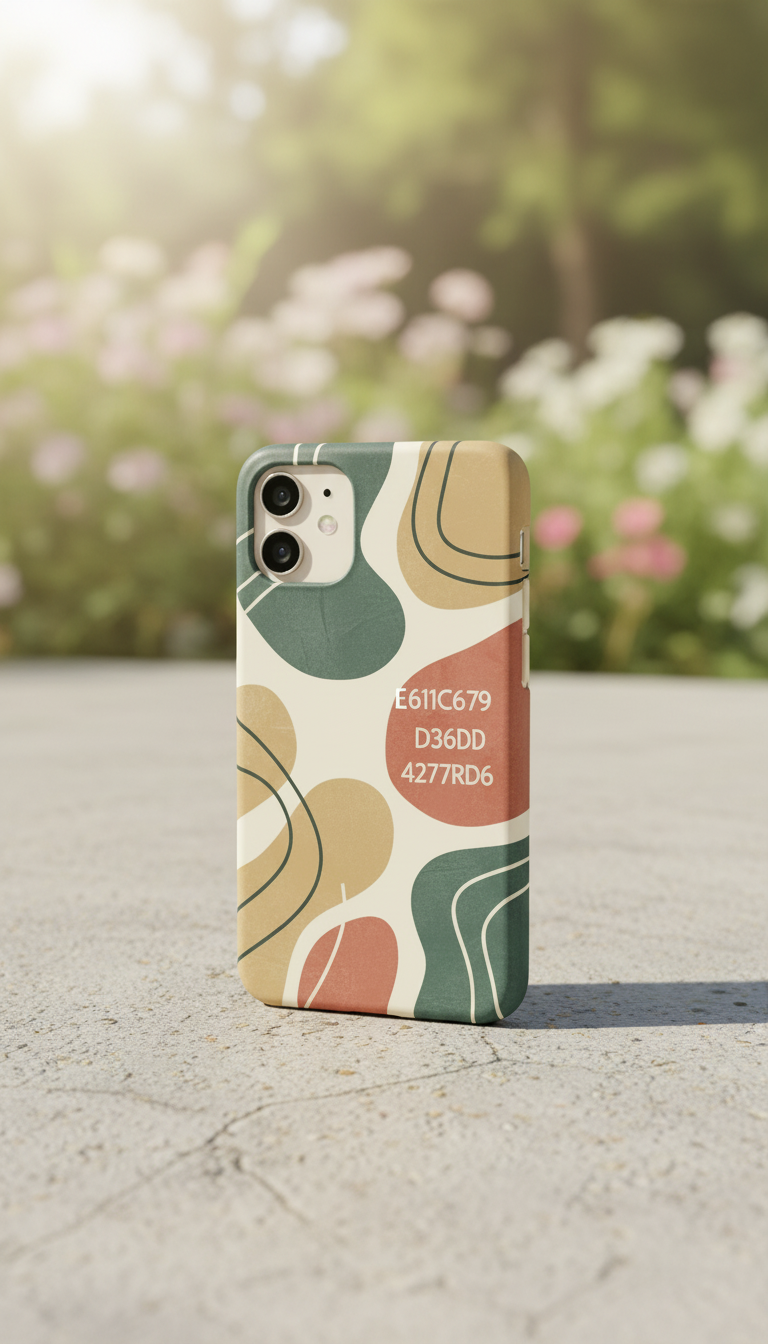 Custom Printed Phone Case, Sleek Finish in a new setting