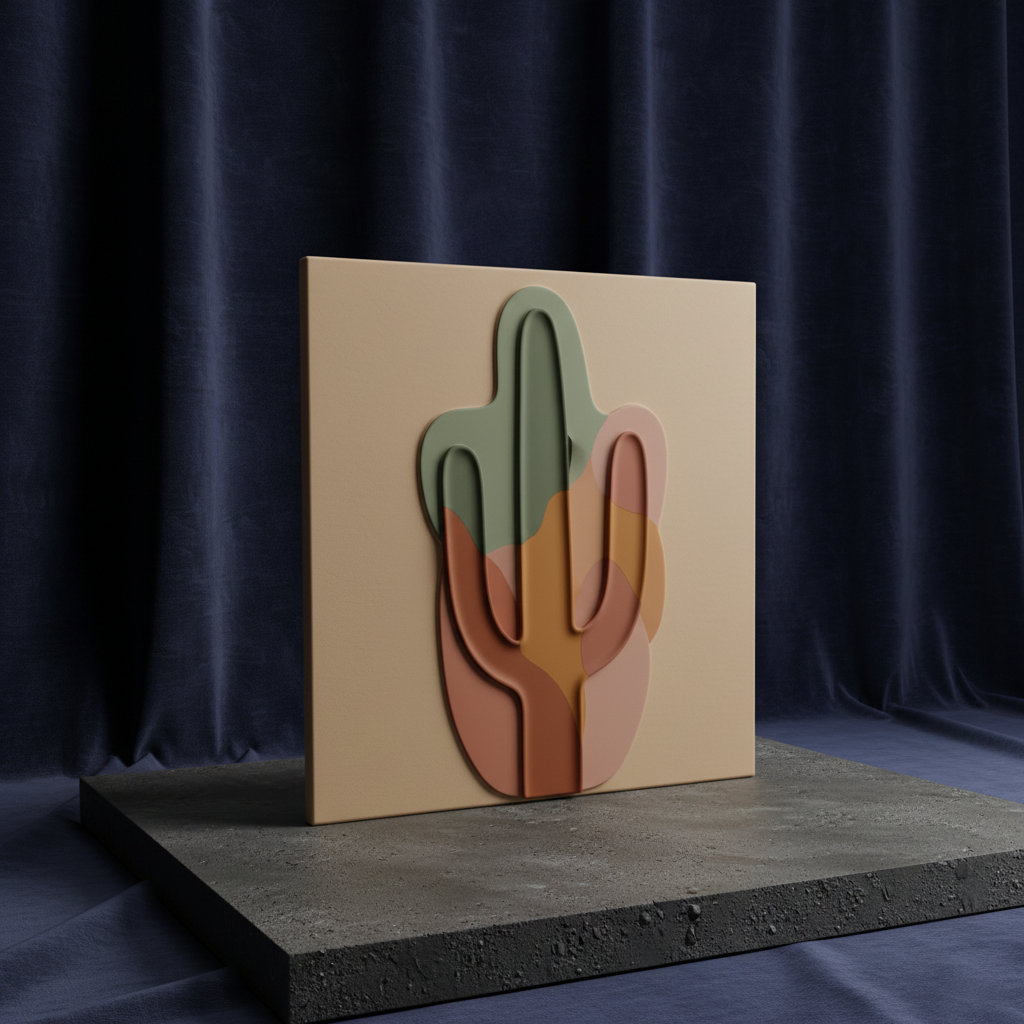 Saguaro Cactus Print on Matte Silicone in a new setting