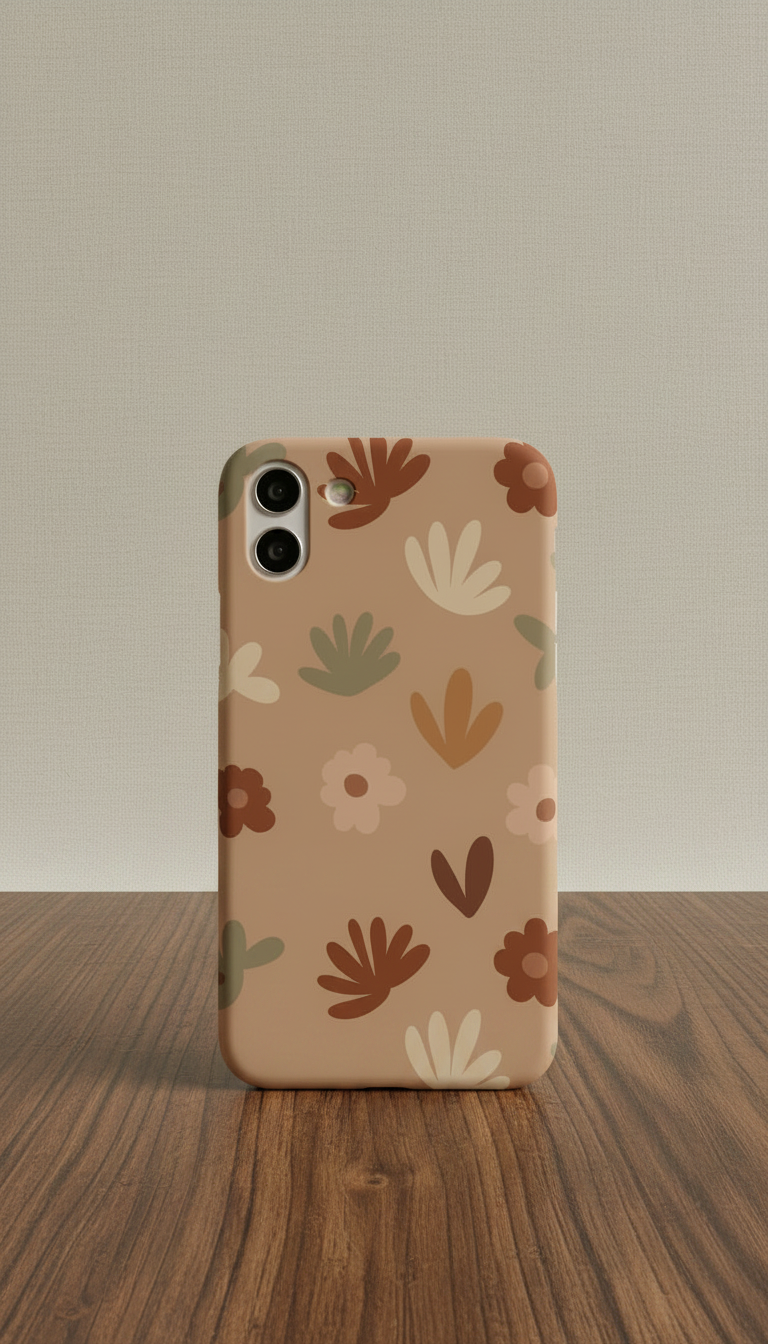 Toasted Almond Minimal Floral Case in a new setting